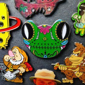 Frog Pin. Limited Edition 100 (Heady Spirit Animals Enamel Festival Hat Pins)